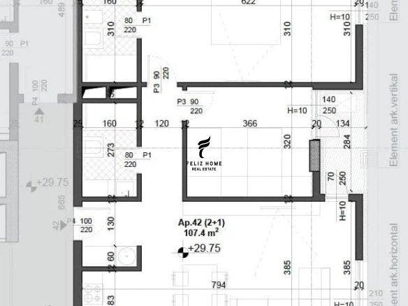SHITET APARTAMENT 2+1 FUSHA E AVIACIONIT 160.000 EURO FH-678 – Tiranë