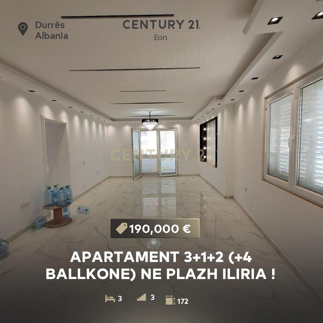 +355685002150 💥 SHITET APARTAMENT 3+1+2 (+4 BALLKONE) NE PL – Durrës