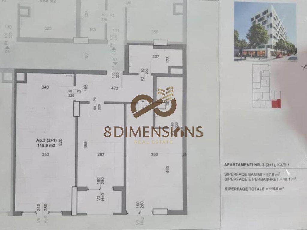 Shitet Apartament 2+1 në Kamez – Fazë Përfundimtare Ndërtimi – Tiranë - 1