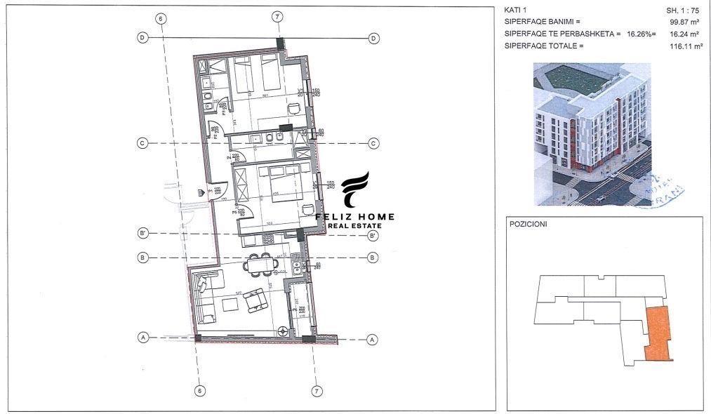 SHITET APARTAMENT 2+1 RRUGA SIRI KODRA 163.000 EURO – Tiranë