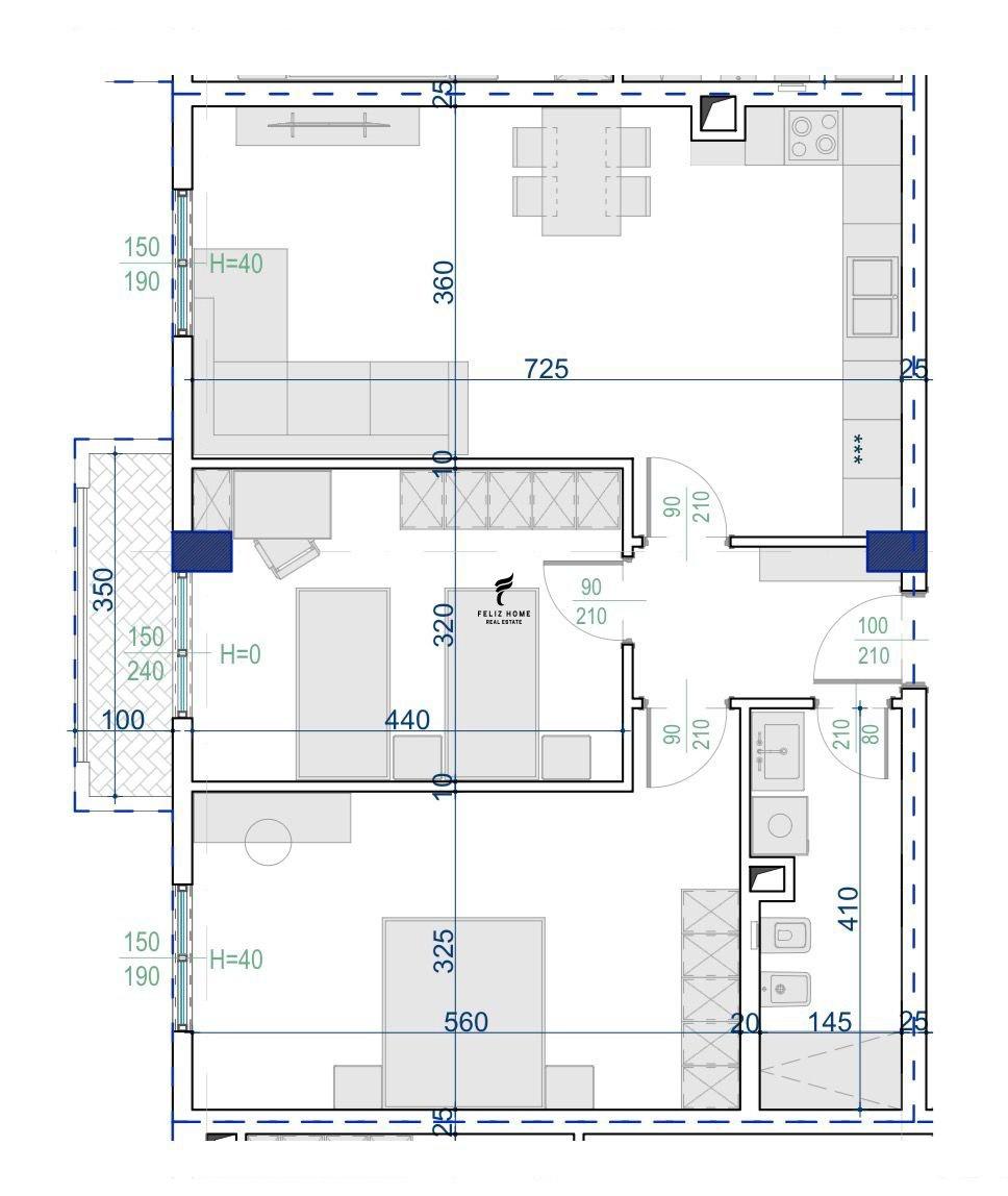 SHITET APARTAMENT 2+1 KAMEZ 83.000 EURO FH-77218 – Tiranë