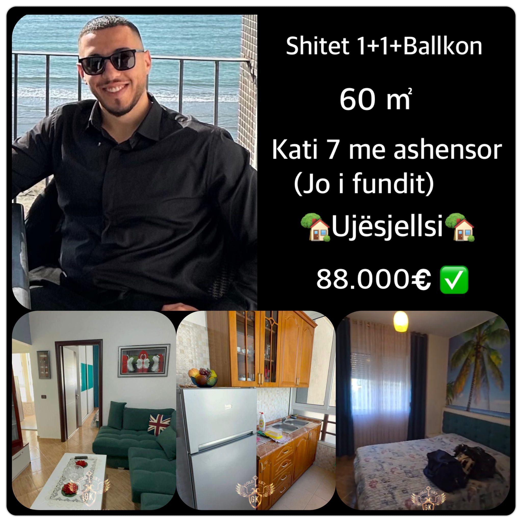 SHITET APARTAMENT 1+1 + Ballkon • 88.000€ 📍Ujësjellsi Durr – Durrës