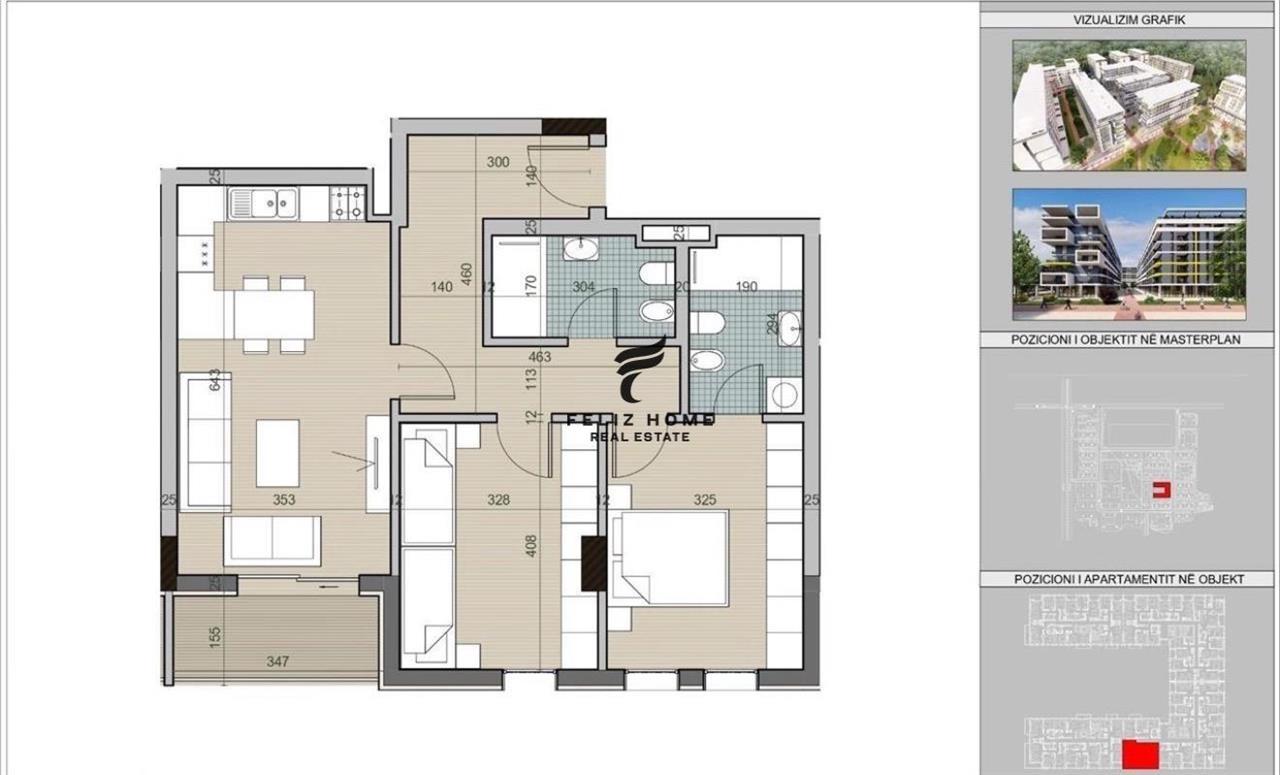SHITET APARTAMENT 2+1 UNIVERS CITY 105.000 EURO – Tiranë - 1