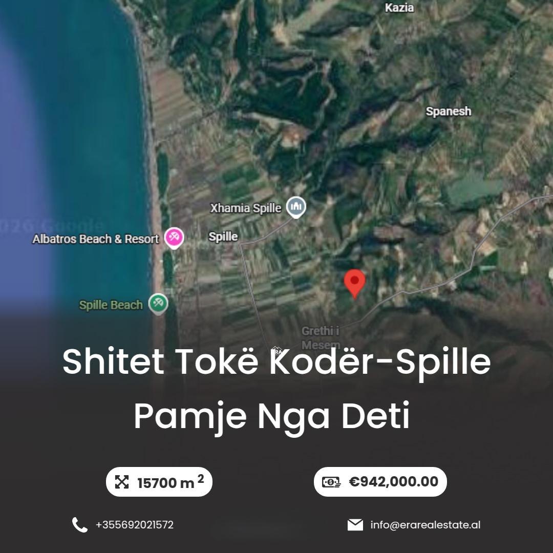 Shitet Tokë Kodër-Spille – Pamje nga Deti 🌊 – Durrës