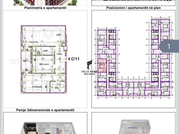 SHITET APARTAMENT 2+1 RRUGA E KAVAJES 228.000 EURO FH-59232 – Tiranë