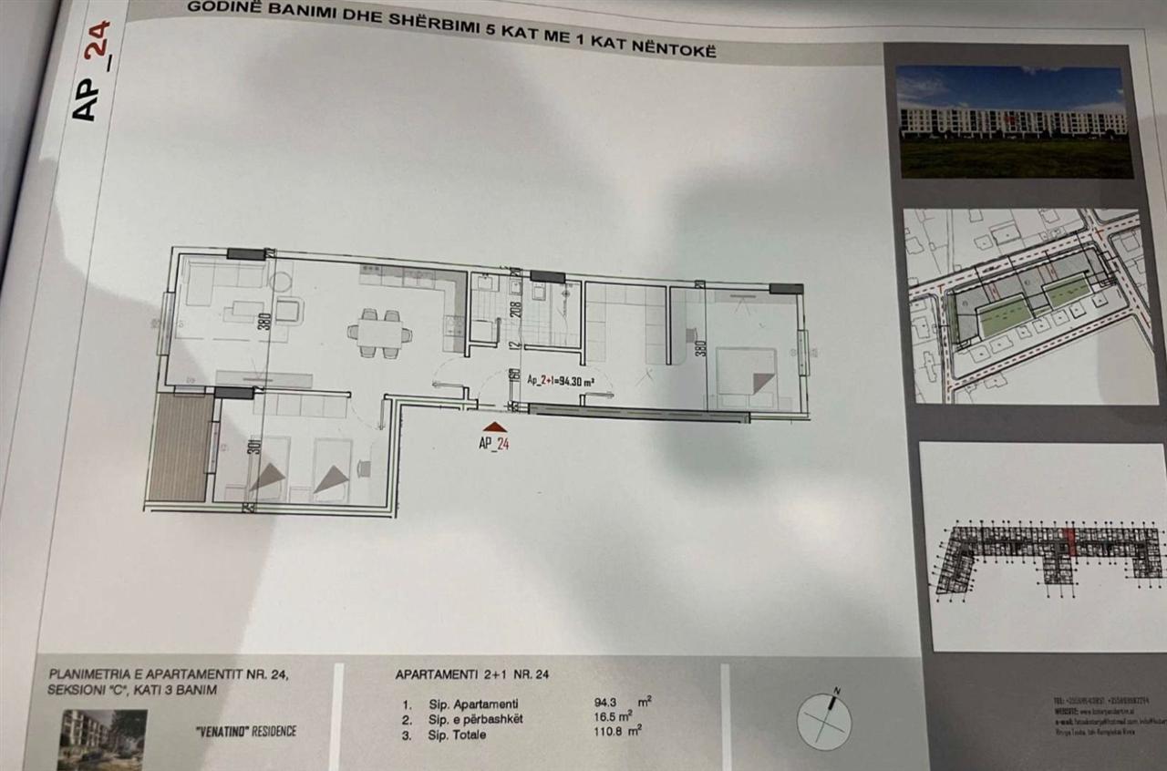 SHITET APARTAMENT 2+1 KAMEZ 8,900,000 LEKE – Tiranë - 1