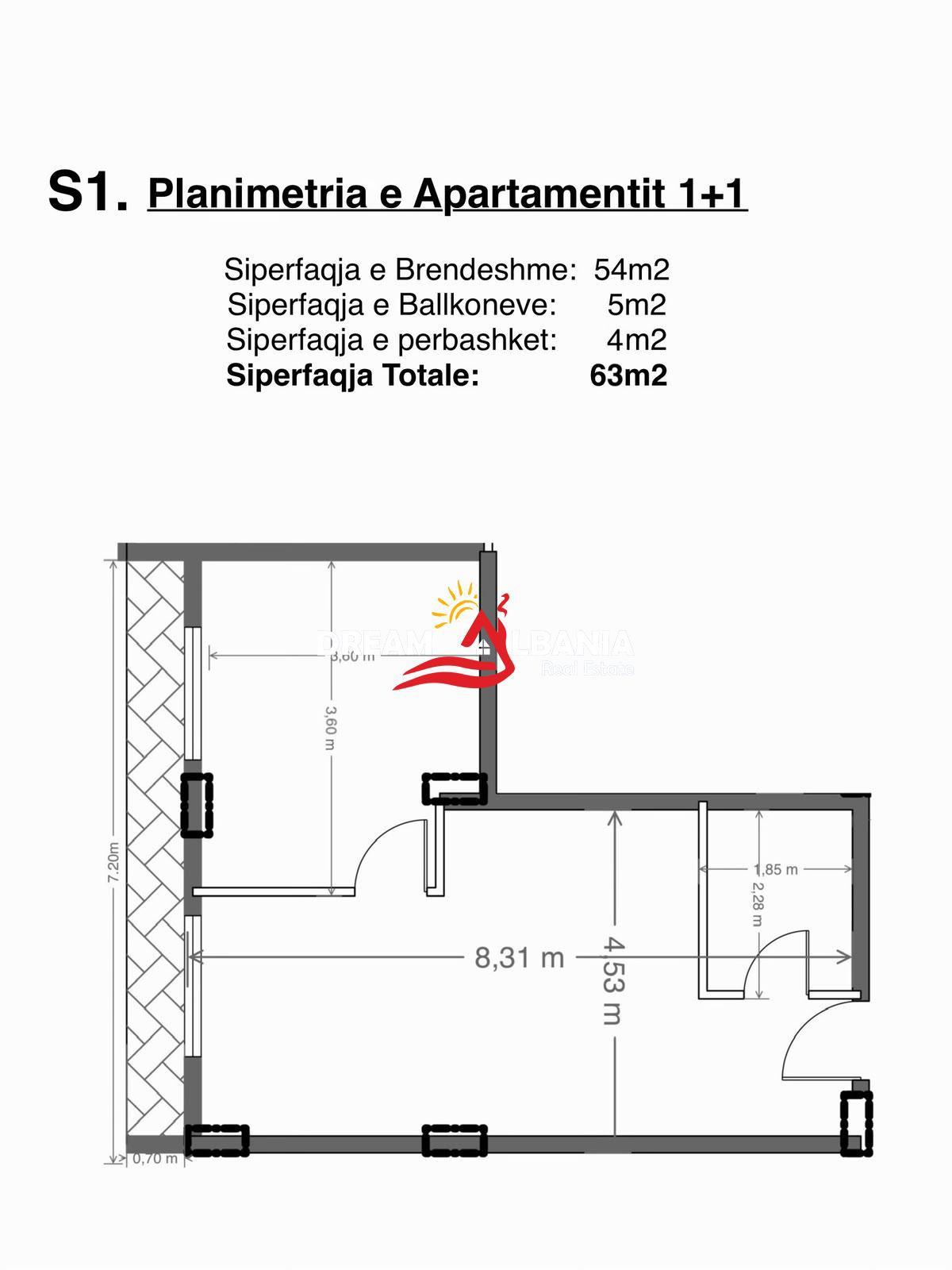 Apartament 1+1 Ne Shitje Te Kodra E Diellit (ID 41111612) – Tiranë