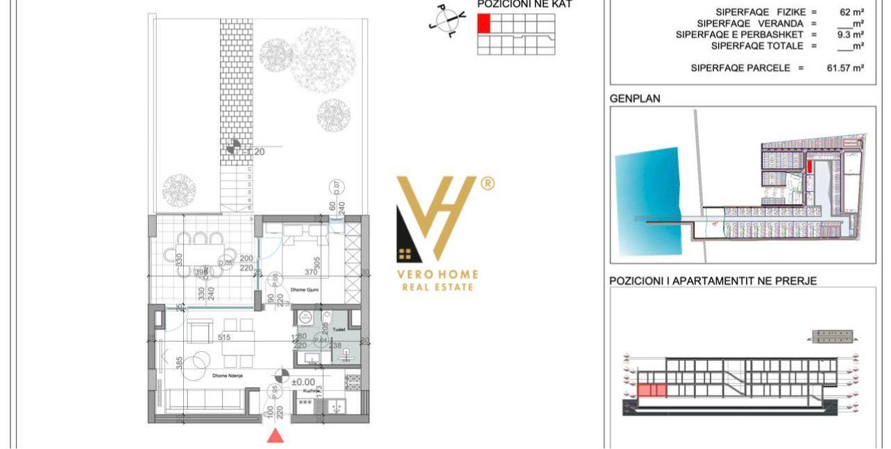 SHITET APARTAMENT 1+1+BLK TE TURQUOISE MARINE 200,607 EURO – Durrës