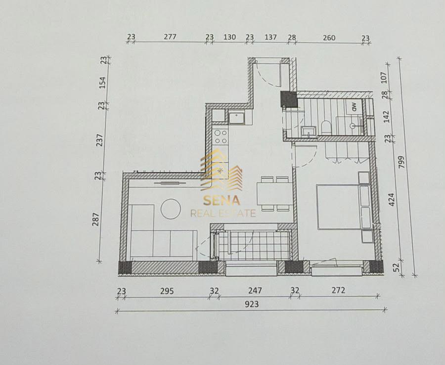 Shitet, Okazion Apartament 1+1+Blk, Rezidenca Kadiu 86.000 E – Tiranë