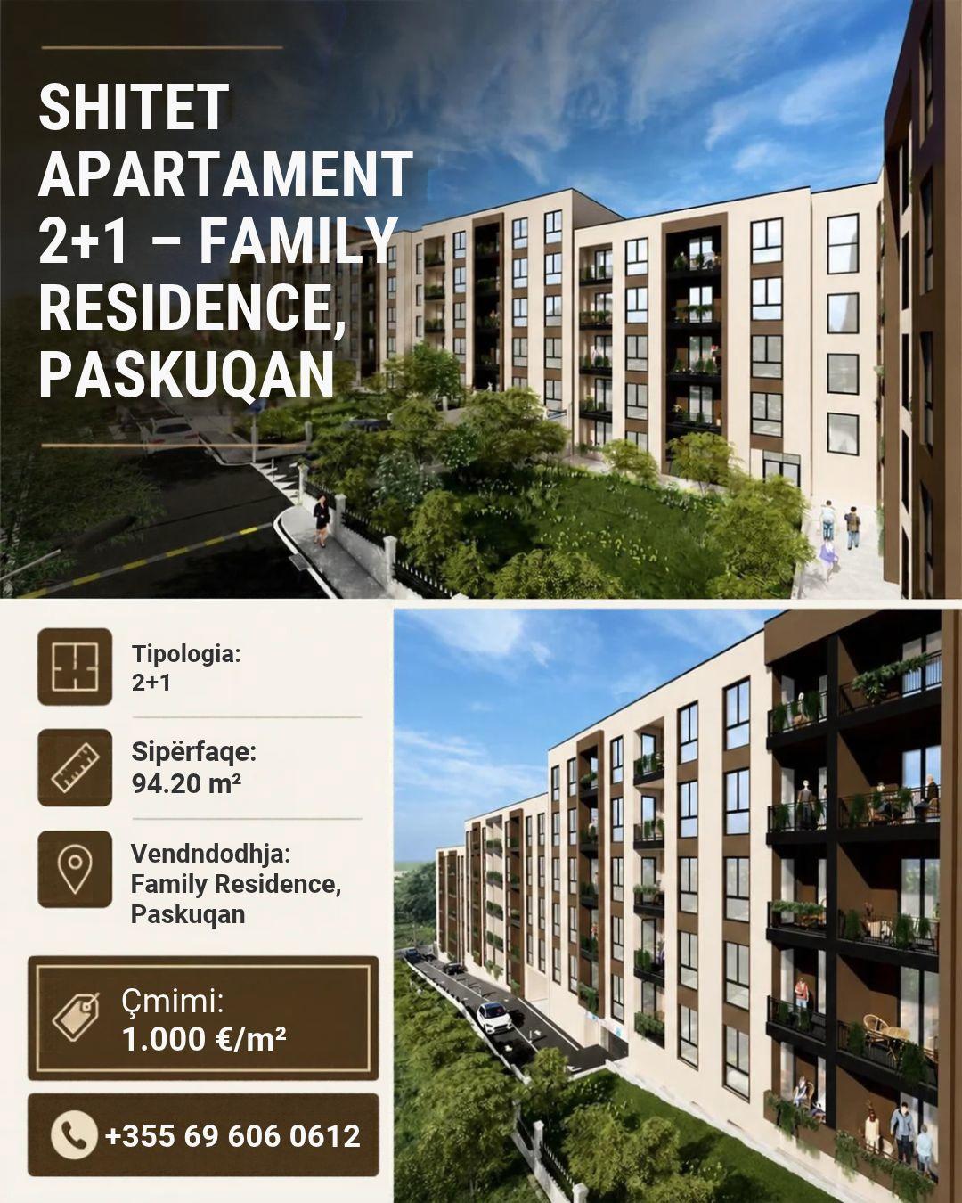 SHITET APARTAMENT 2+1 – FAMILY RESIDENCE, PASKUQAN – Tiranë - 1