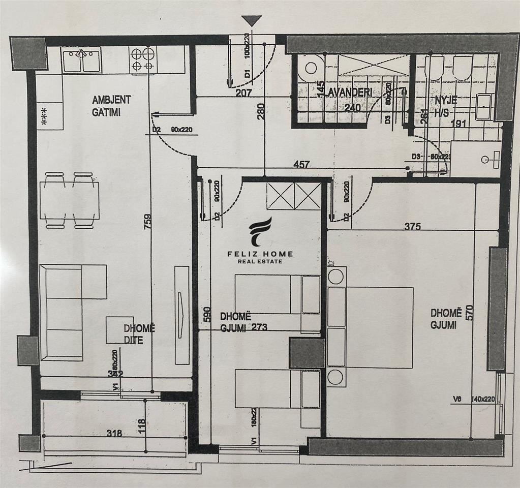 SHITET APARTAMENT 2+1 ISH FUSHA AVIACIONIT 188.000 EURO – Tiranë