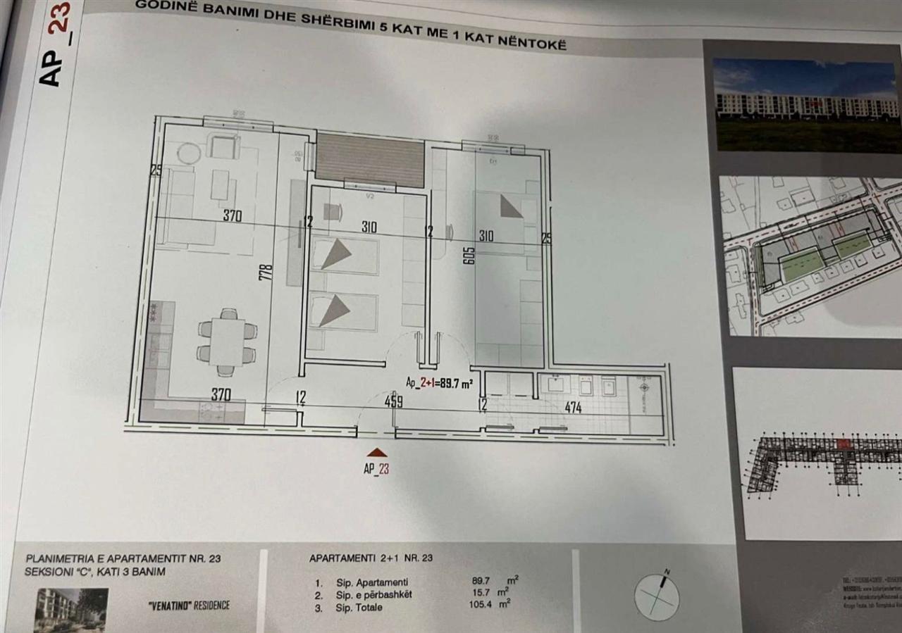 SHITET APARTAMENT 2+1 KAMEZ 8,450,000 LEKE – Tiranë