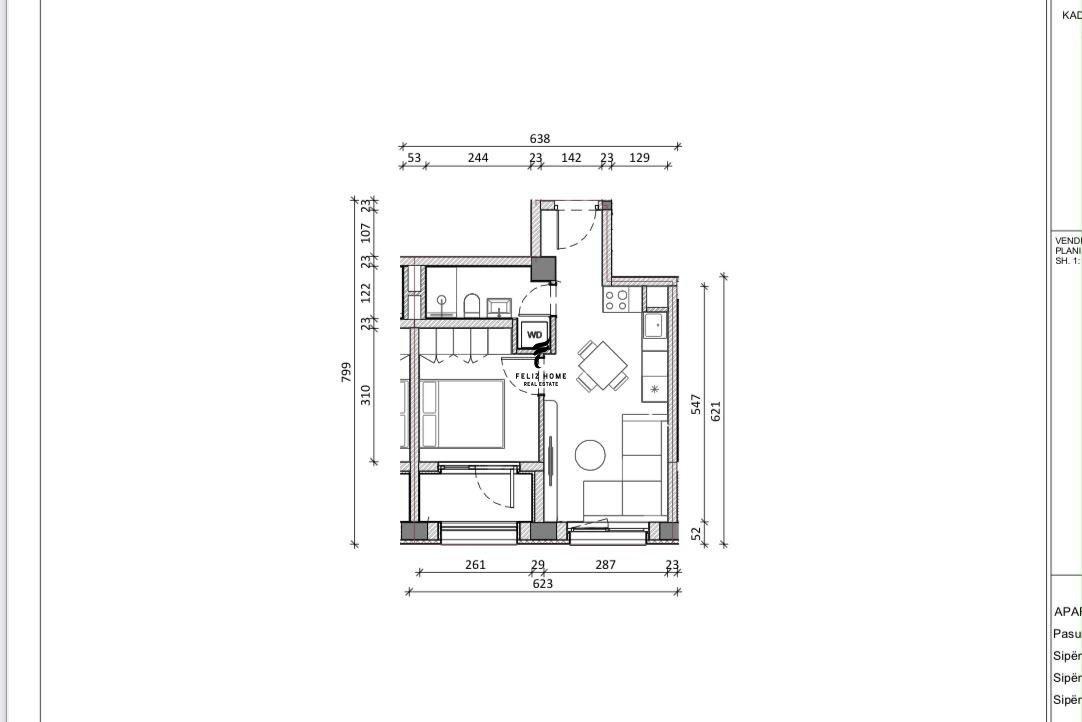 SHITET APARTAMENT 1+1 ALI DEMI 87.000 EURO FH-86065 – Tiranë