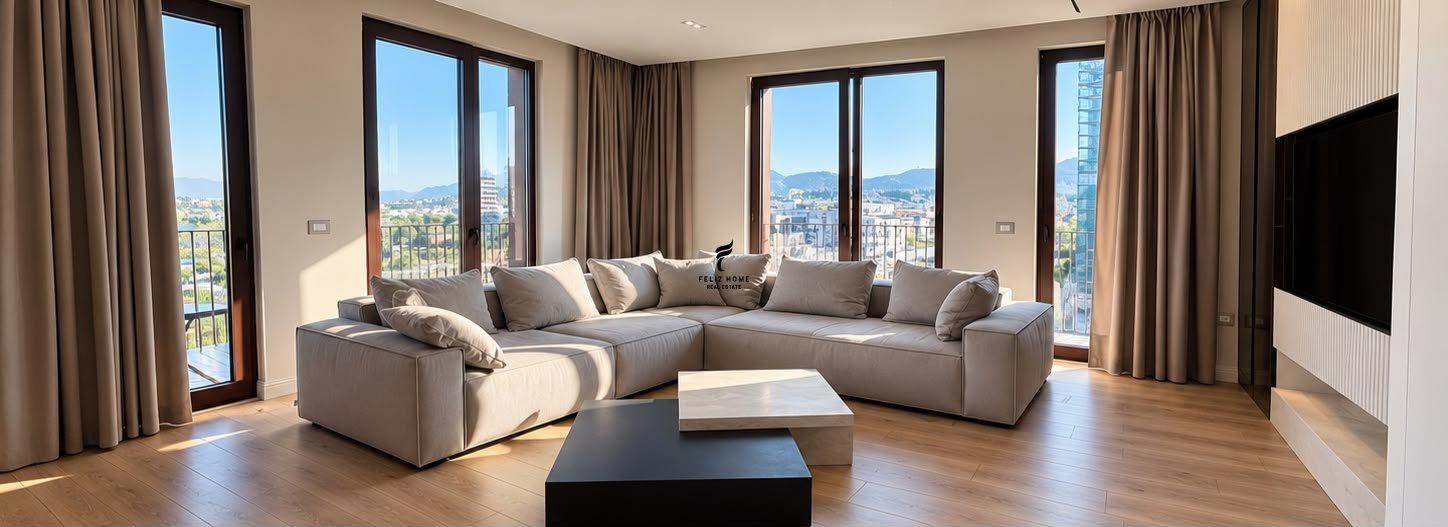 APARTAMENT ME QERA 3+1+3 PARKU OLIMPIK 3.200 EURO FH-98897 – Tiranë