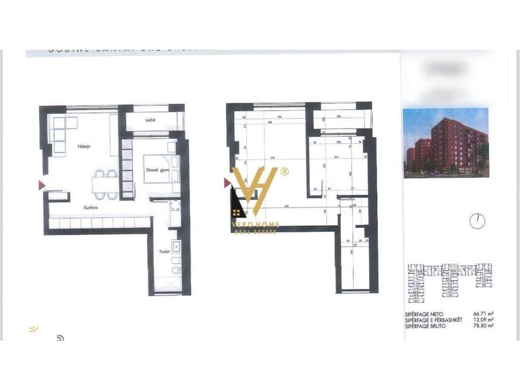 SHITET APARTAMENT 1+1+BLK TE SIRI KODRA 114.000 EURO – Tiranë