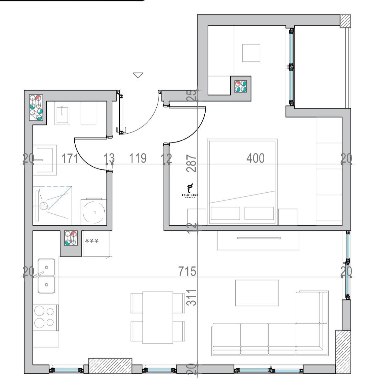 SHITET APARTAMENT 1+1 GOLEM 107.000 EURO FH-70031 – Durrës - 1