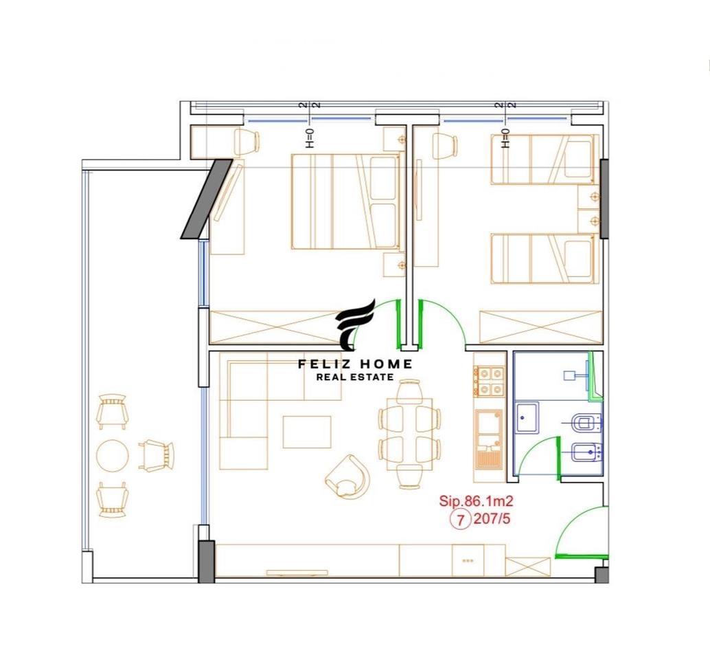 SHITET APARTAMENT,LIBURNA REZIDENCE,GOLEM,127.440 EURO. – Tiranë