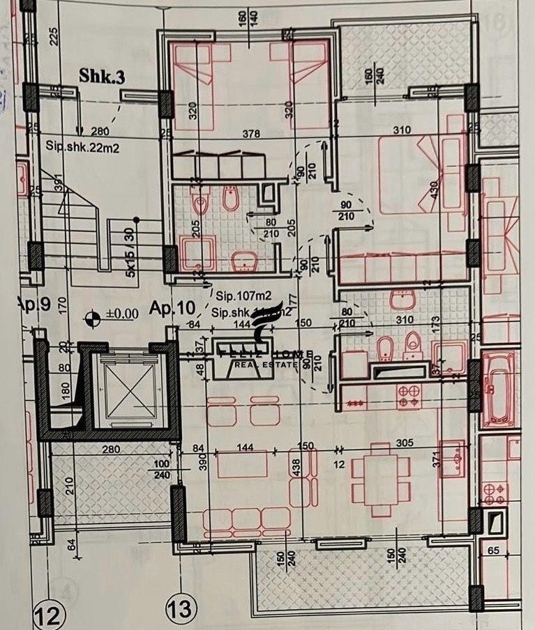 SHITET APARTAMENT 2+1 FRESKU 164.000 EURO – Tiranë