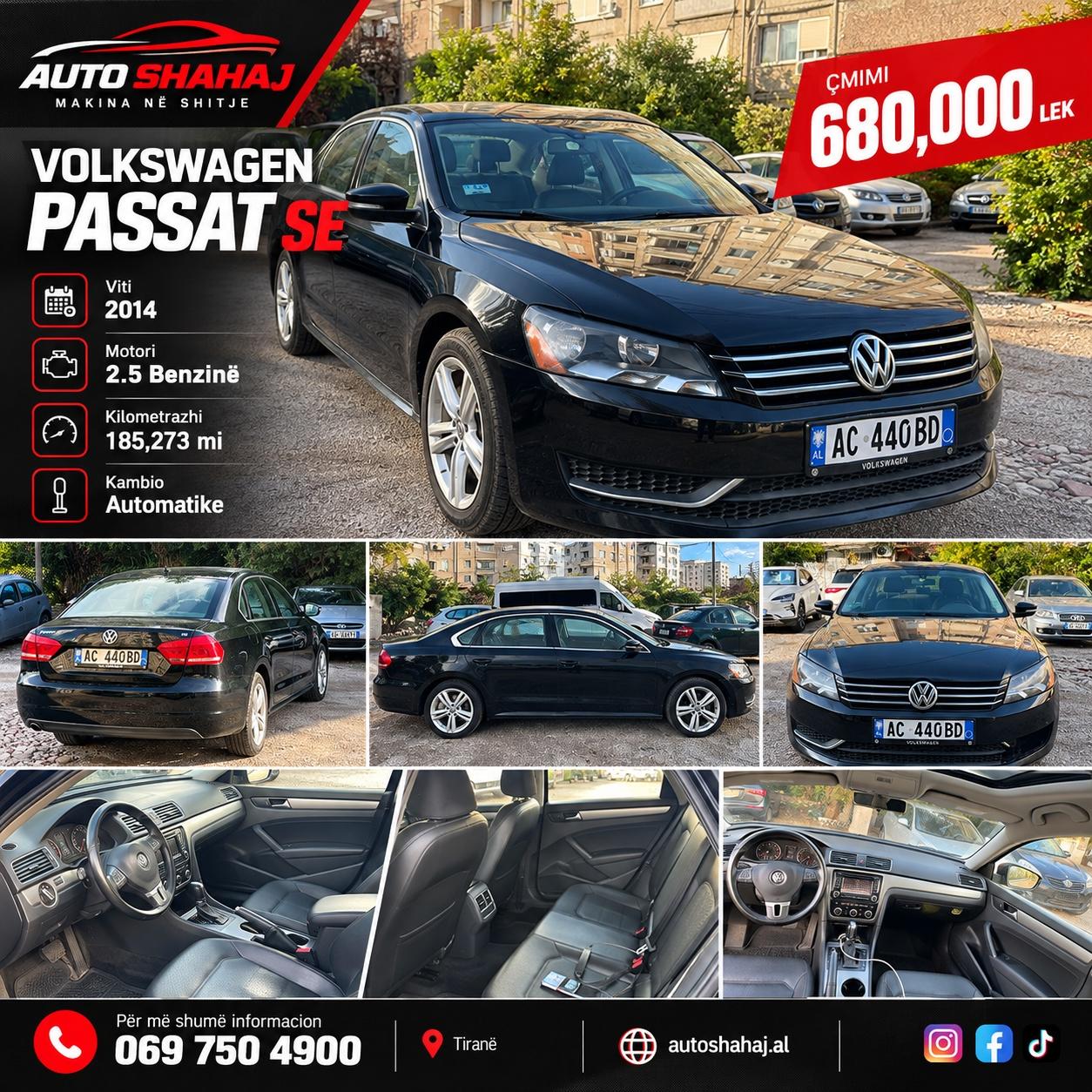 SHITET VOLKSWAGEN PASSAT SE – 2014 – Tiranë
