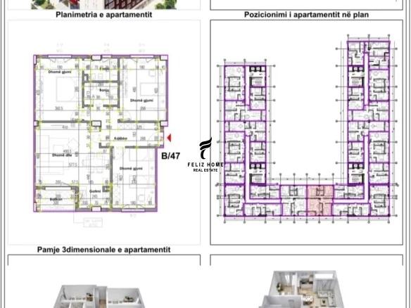 SHITET APARTAMENT 3+1 RRUGA E KAVAJES 299.000 EURO FH-59234 – Tiranë