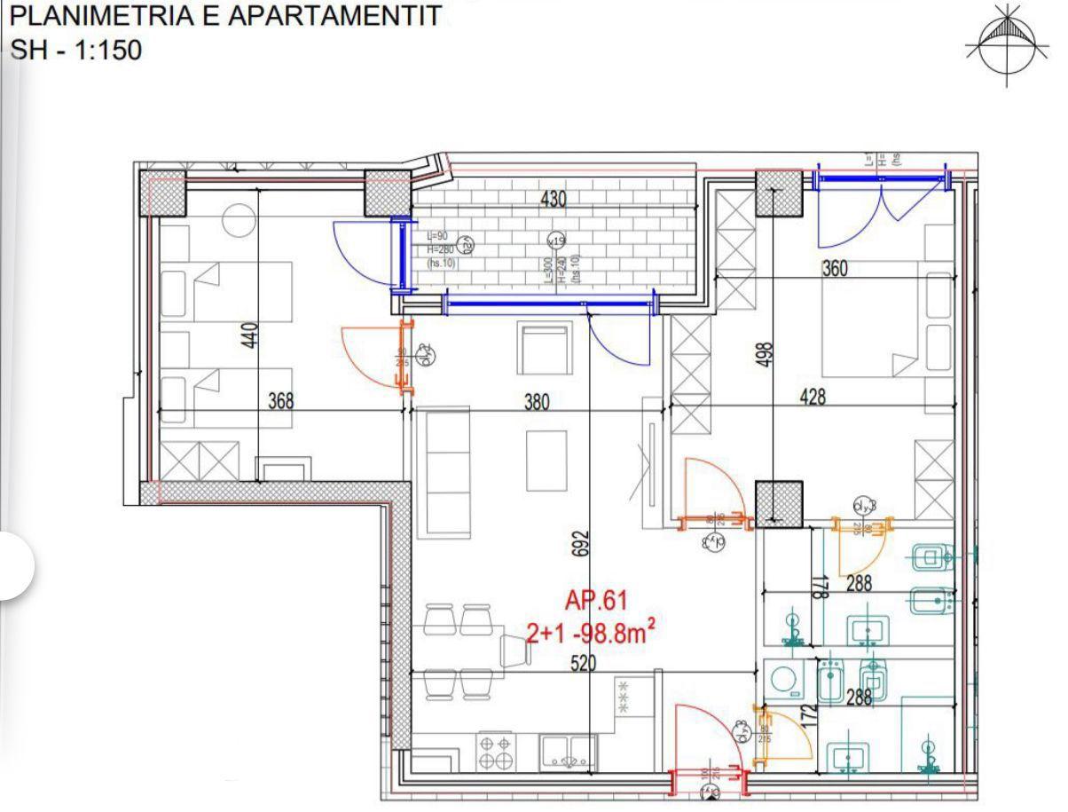 SHITET APARTAMENT 2+1 DON BOSKO 211.000 EURO – Tiranë