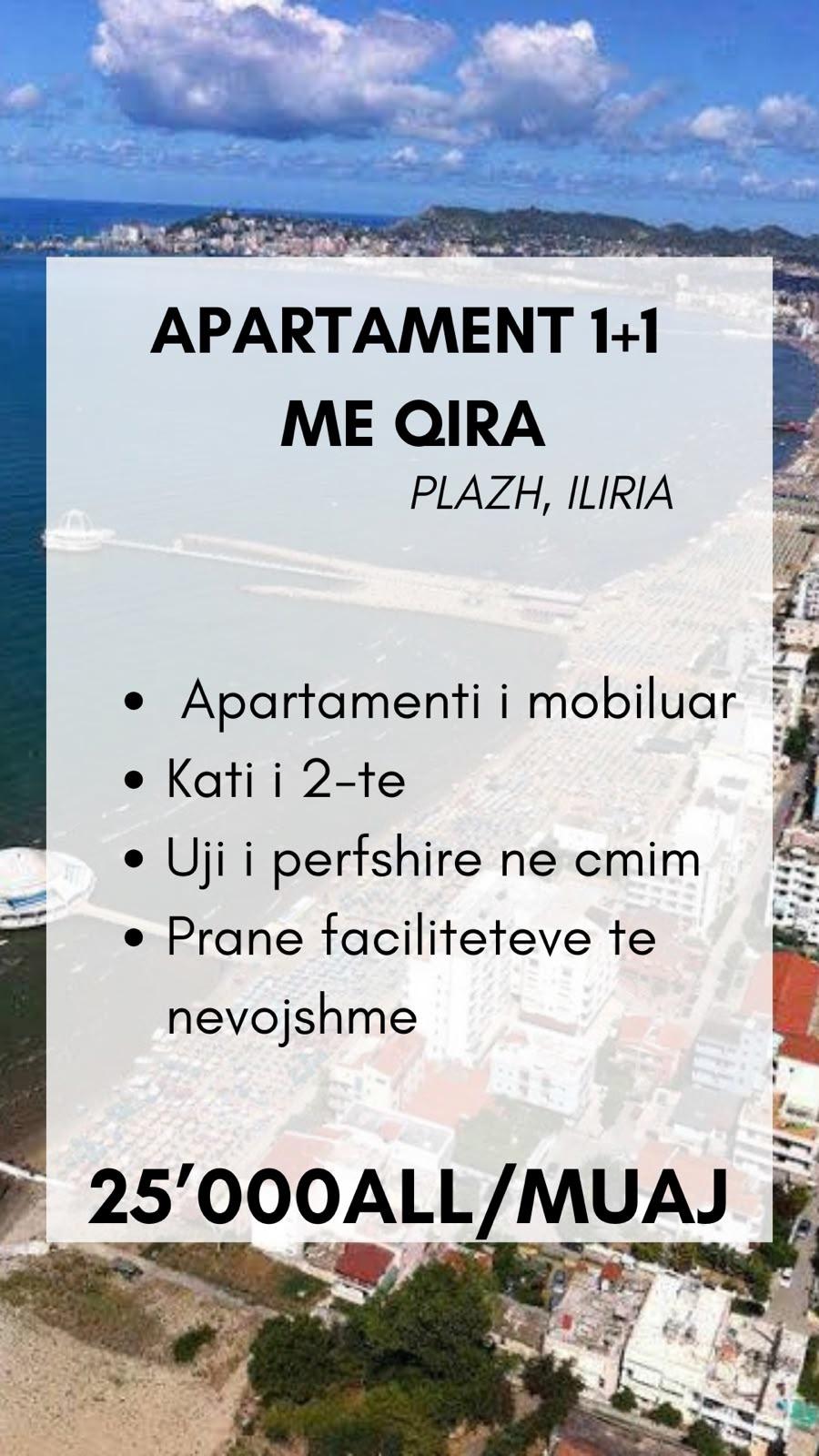 0695279772 JEPET ME QIRA APARTAMENT 1+1 – Durrës
