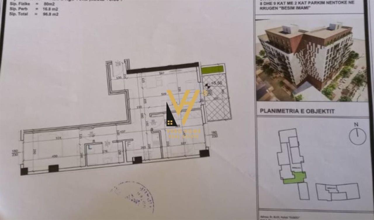 SHITET APARTAMENT 2+1+BLK NE MYSLYM SHYRI 230.000 – Tiranë