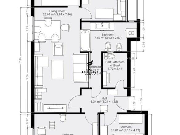 SHITET APARTAMENT 3+1+2 RRUGA E DURRESIT 300.000 EURO FH-682 – Tiranë