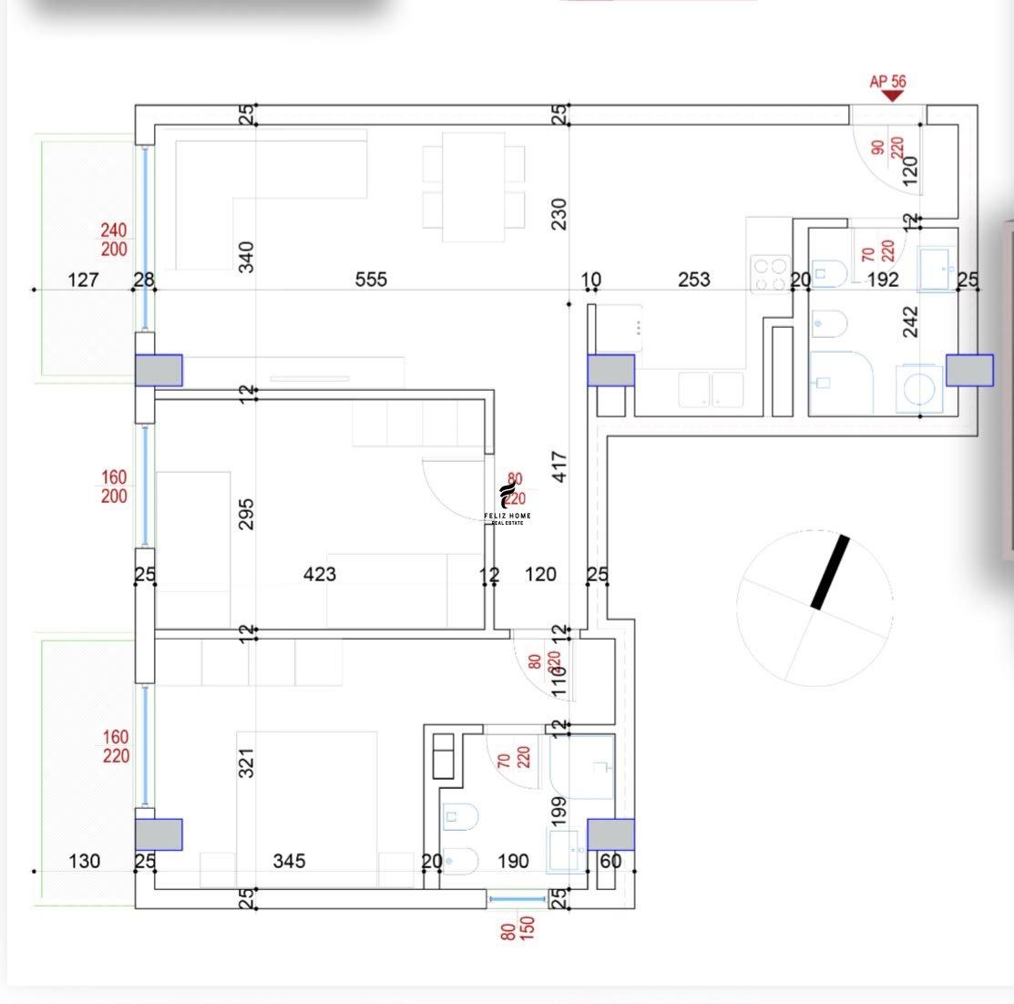 ZYRE ME QERA 100 M2 RRUGA E BARRIKADAVE 90.000 LEKE FH-98851 – Tiranë