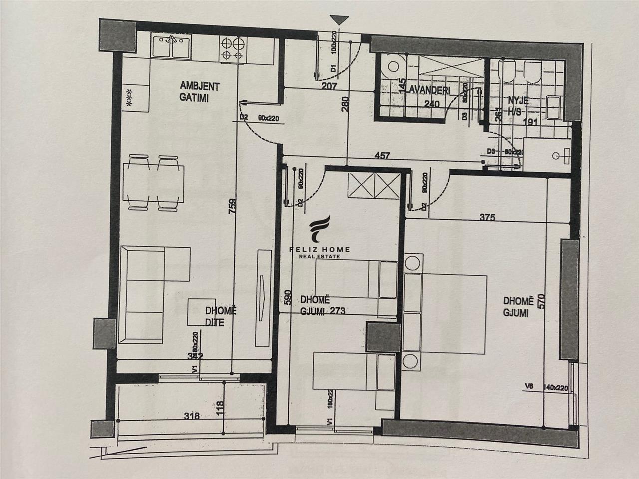 SHITET APARTAMENT 2+1 FUSHA AVIACIONIT 188.000 EURO – Tiranë
