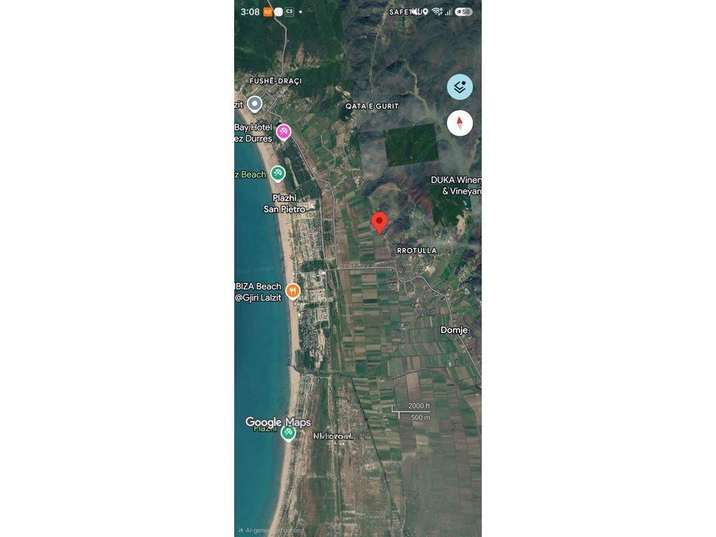 SHITET TOKË PREMIUM NË GJIRIN E LALËZIT | 8,058 m² – Durrës