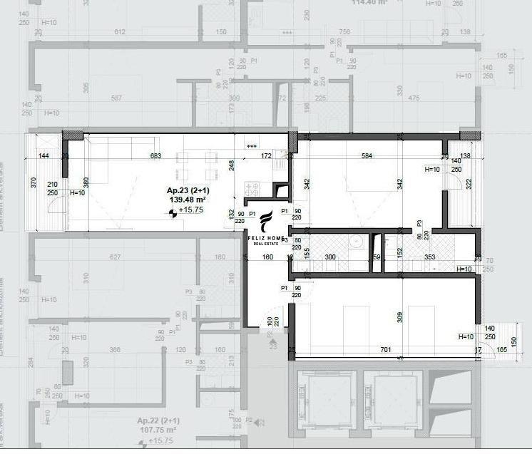 SHITET APARTAMENT 2+1 FUSHA E AVIACIONIT 20.300.000 LEKE FH- – Tiranë