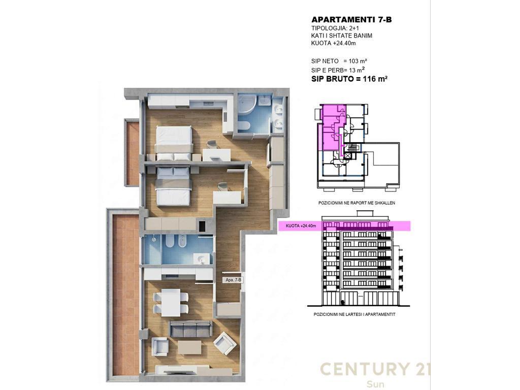 Apartament 2+2 Për Shitje në Irfan Tomini, Tiranë - 266,800€ – Tiranë