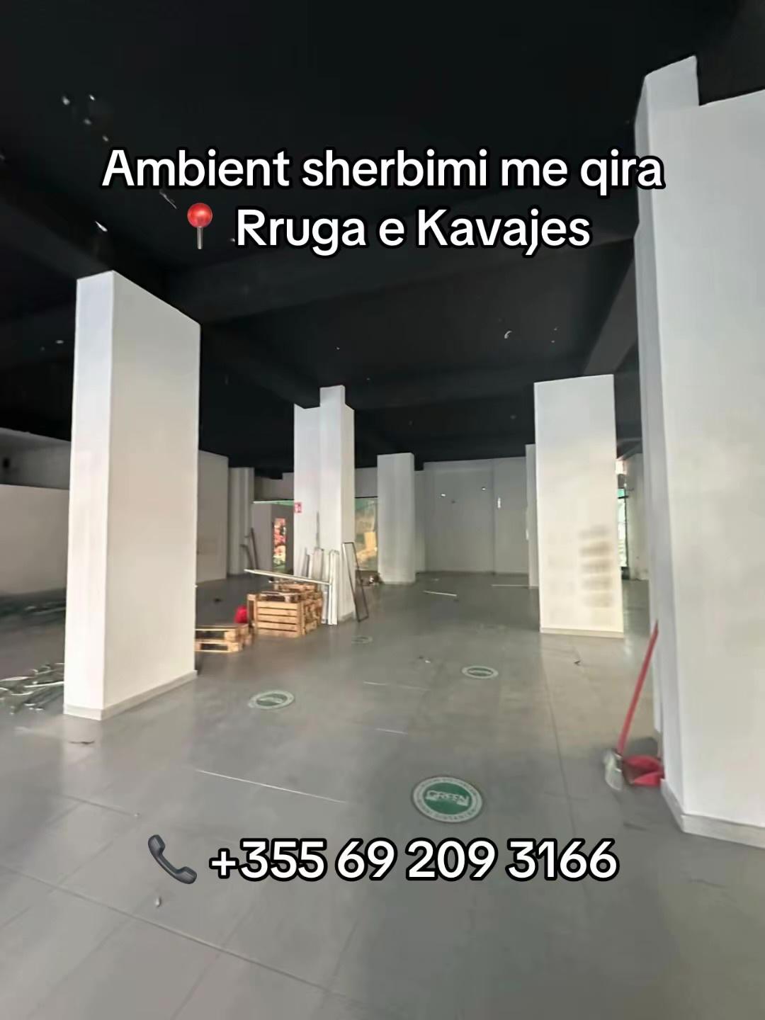 Jepet me qira ambient sherbimi Rruga e Kavajes, perballe – Tiranë