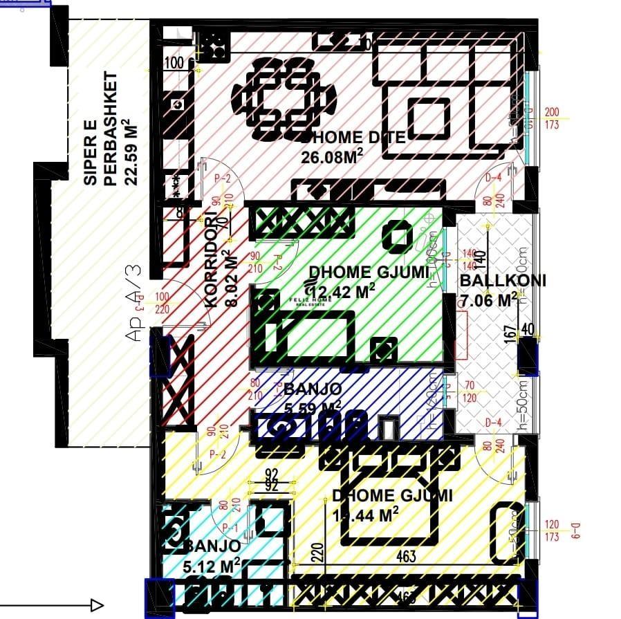 SHITET APARTAMENT 2+1 21 DHJETORI 198.000 EURO – Tiranë