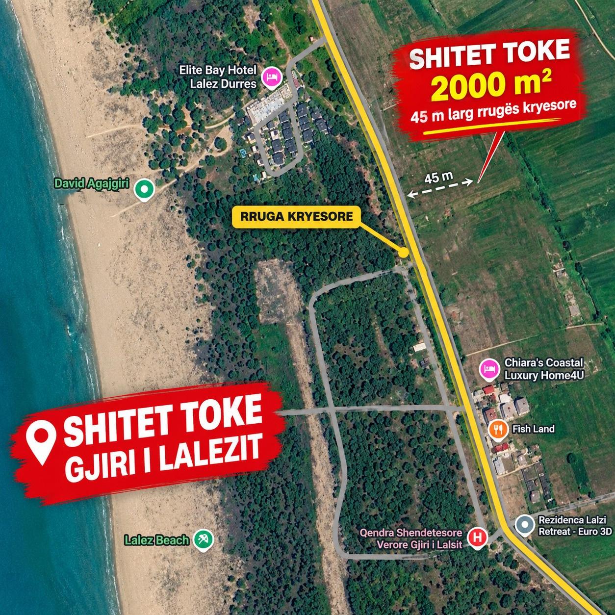 Shitet toke, Gjiri i Lalzit. – Durrës