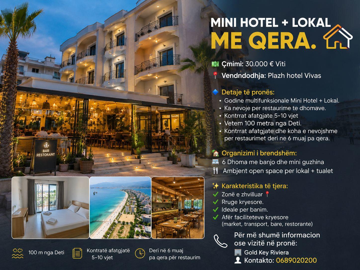 ID 20844613 MINI HOTEL ME 6 DHOMA + LOKAL ME QERA PLAZH – Durrës