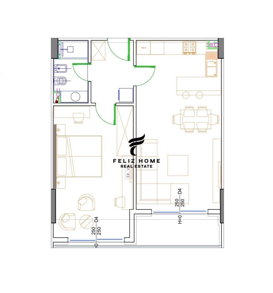 SHITET APARTAMENT 1+1 85 M2 LIBURNA REZIDENCE GOLEM 102.384 – Tiranë