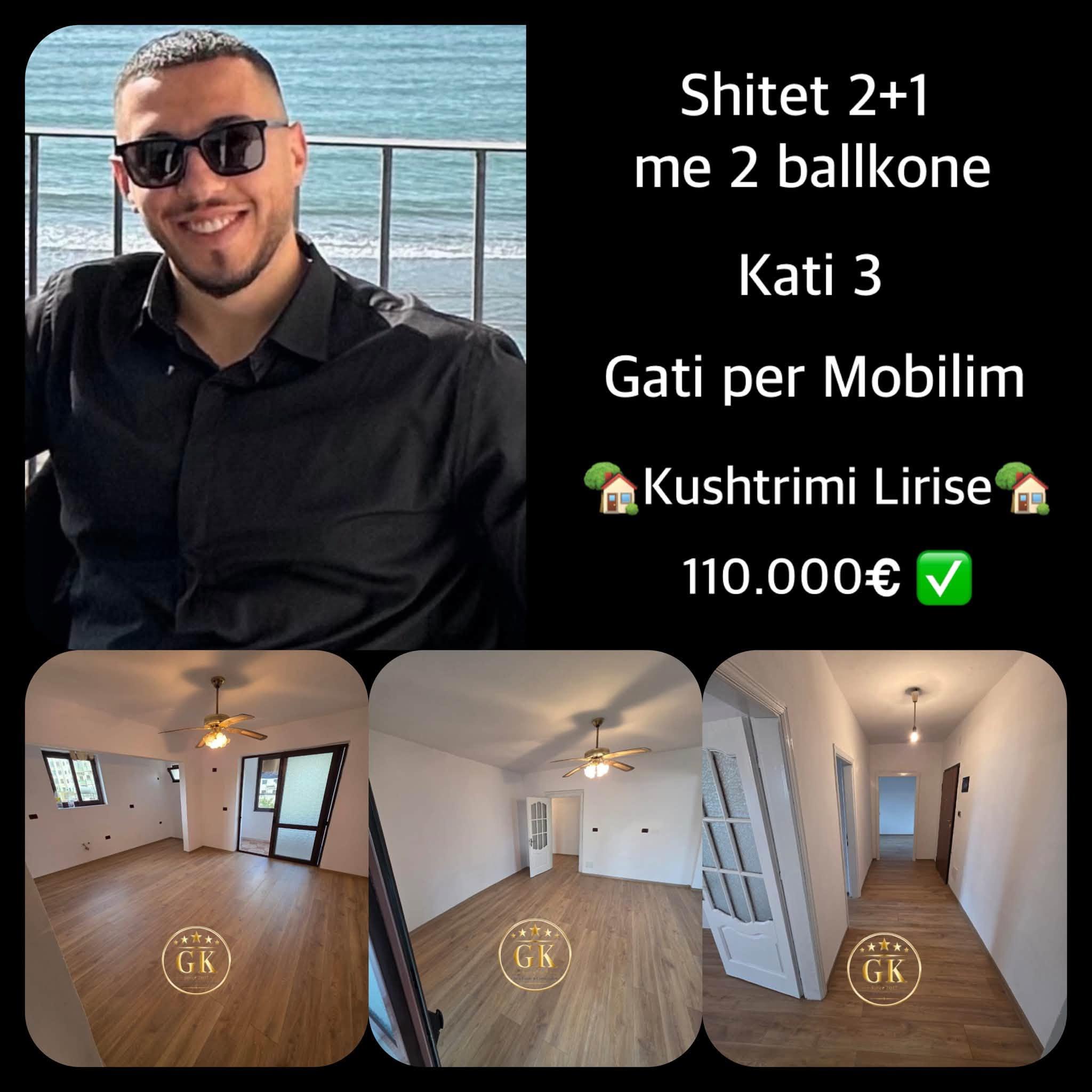 🏡 SHITET 2+1 me dy ballkone 📍Shkolla Kushtrimi Lirise 📲+3 – Durrës