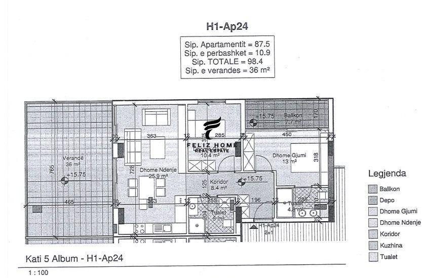 SHITET APARTAMENT 2+1 DURRES 227.000 EURO – Tiranë