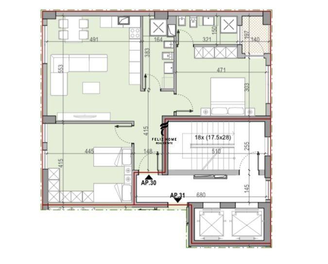 SHITET APARTAMENT 2+1 ISH FUSHA E AVIACIONIT 219.000 EURO FH – Tiranë - 1