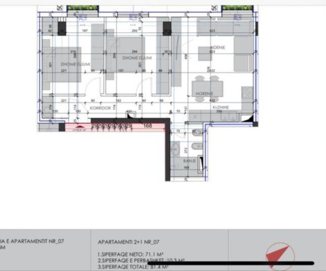 SHITET APARTAMENT 2+1 ALI DEMI 142.000 EURO – Tiranë