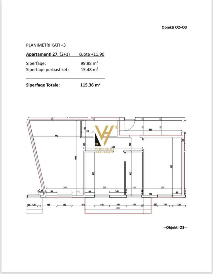 SHITET APARTAMENT 2+1+2 TE PORTA TIRANA E RE 197.000 EURO – Tiranë