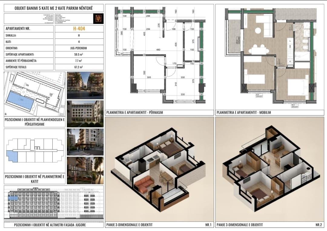 ap 2+1 67.2 m2 80.000 euro pagesa me 5 keste nga 20% – Durrës