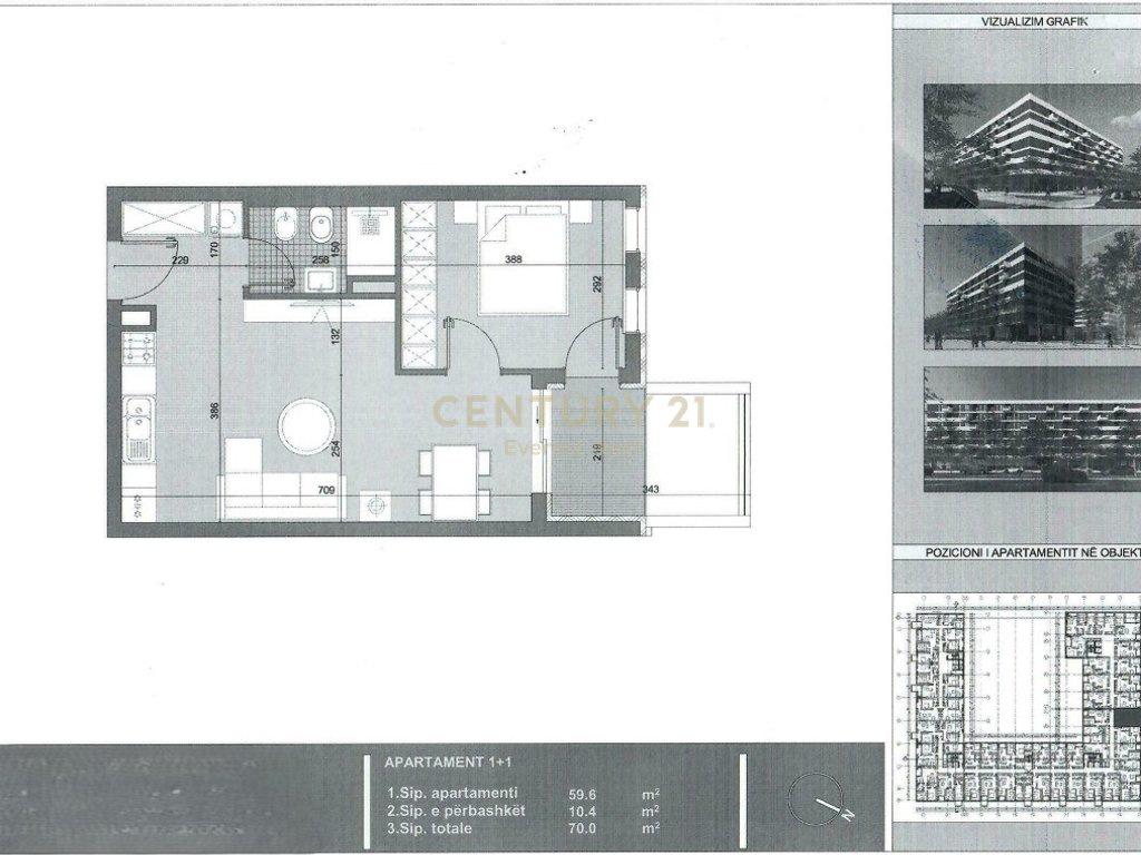 SHITET APARTAMENT 1+1+POST PARKIMI – PASKUQAN – Tiranë