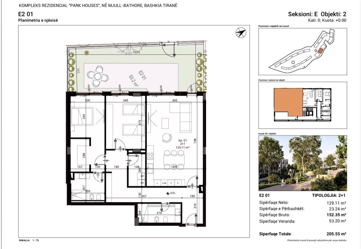 Shitet apartament ne Rezidencen "PARK HOUSES" – Tiranë