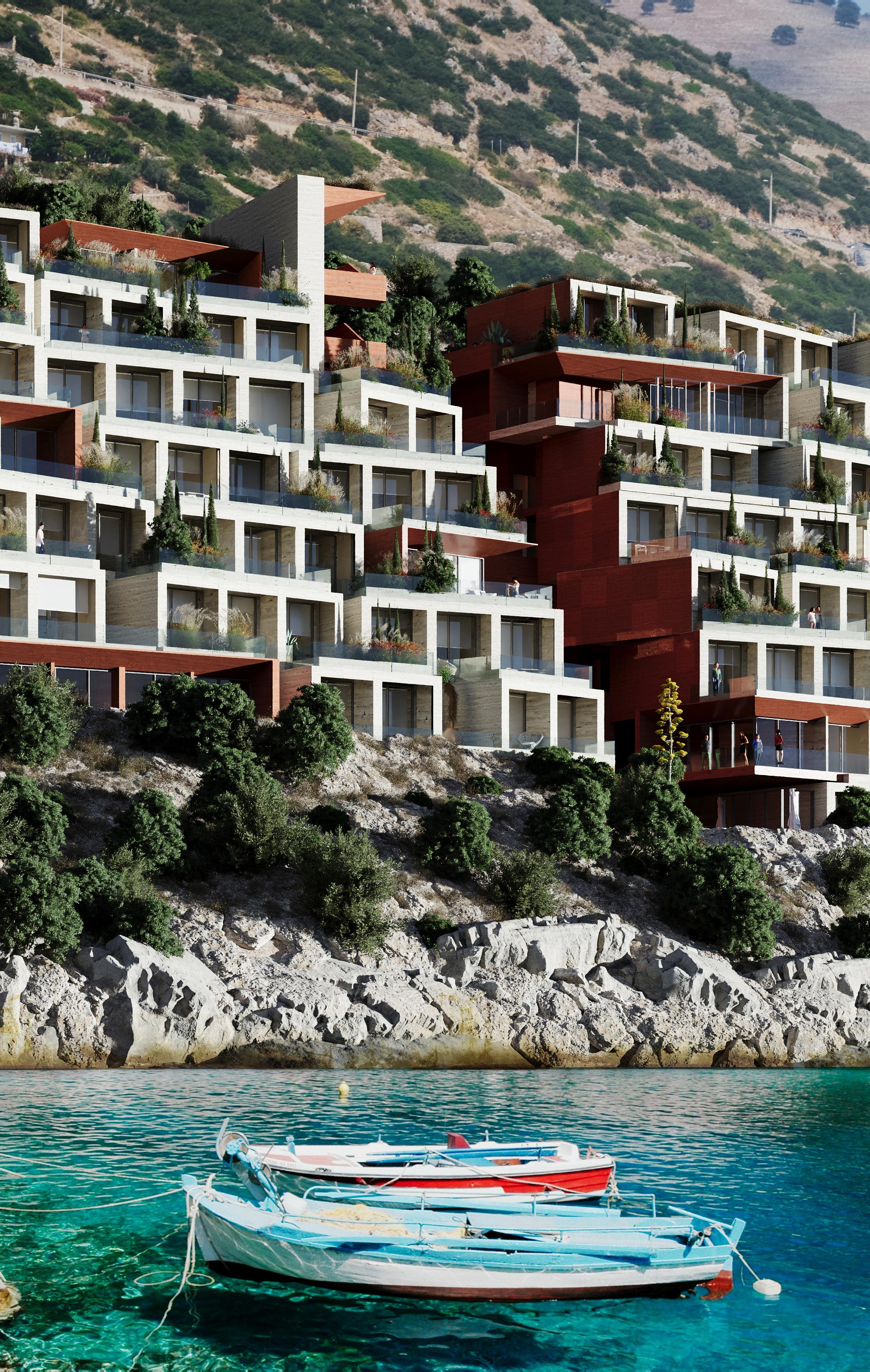Shitet, Apartament 2+1+2+Verandë+Jacuzzi, Terrarossa, Borsh – Sarandë