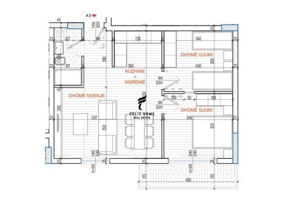 SHITET APARTAMENT 2+1 RRUGA E KAVAJES 14.600.000 LEKE FH-645 – Tiranë