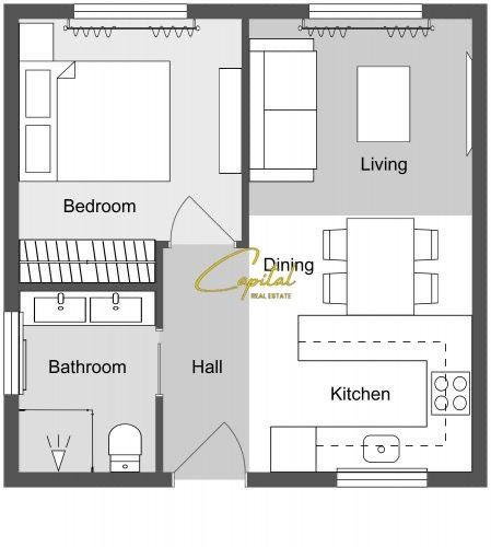 SHITET APARTAMENT 1+1 PAZARI I RI 167.500 EURO – Tiranë