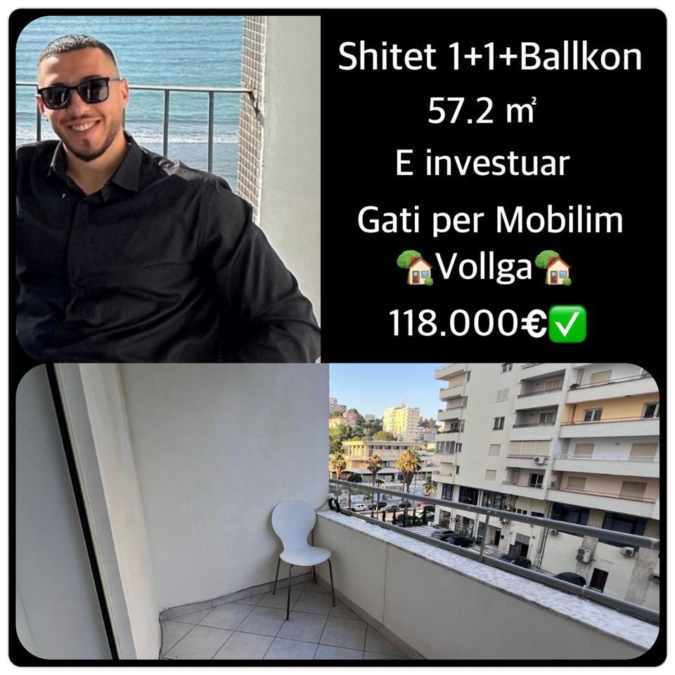 Shitet Apartament 1+1 + Ballkon 📍VOLLGA LAGJA 1 • 118.000 – Durrës